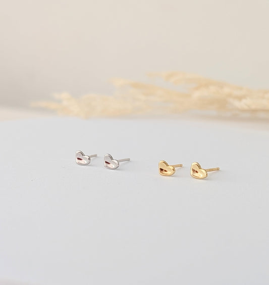 AROS MINI CORAZÓN MARTILLADO