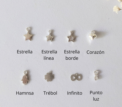 PULSERA ROJA AJUSTABLE DIJE A ELECCIÓN