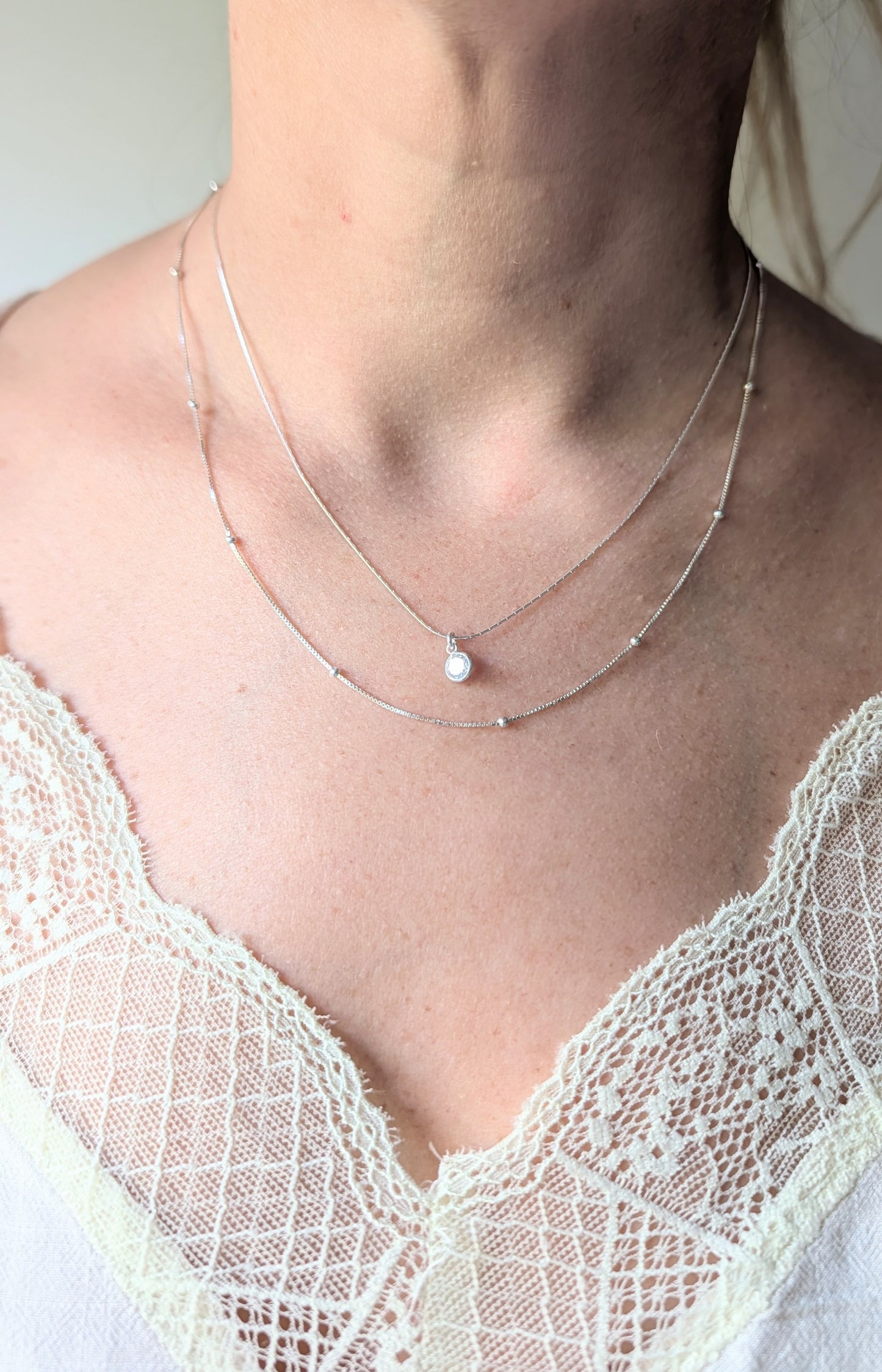 COLLAR PUNTO DE LUZ PLATA .925 (CADENA A ELECCIÓN)